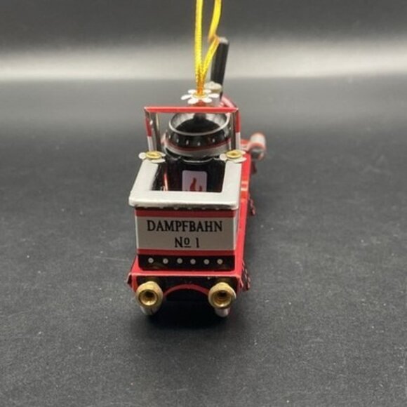 Vintage German Tin Train Ornament Furth Nurnberg Painted Metal Locomotive - Picture 4 of 7